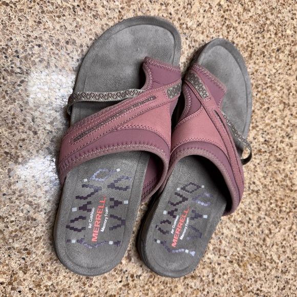 Merrell Women's Tarran Post II Mauve Slide Sandals - Picture 1 of 15